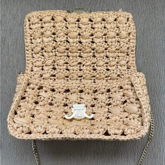 Woven straw shoulder strap purse - Picture 7 of 9